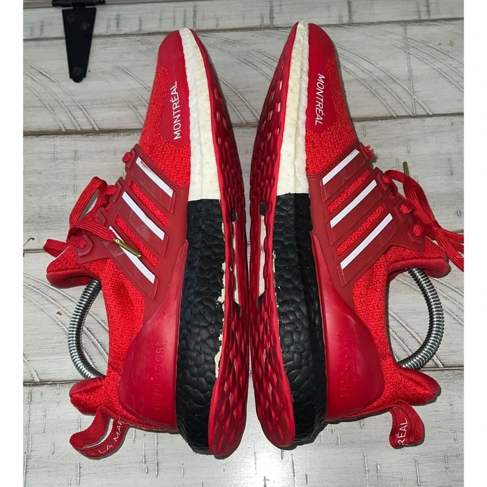 Adidas Mens UltraBoost DNA Montreal Scarlet Red Black Shoes Size 8.5 FY3426